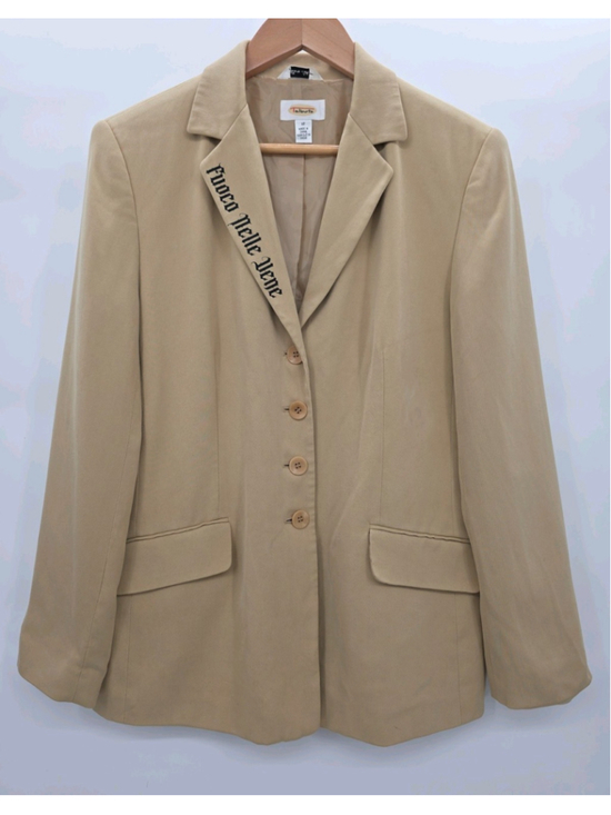 Talbots Jackets & Blazers - Vintage Talbots Pure Silk Blazer Size 12 Beige Old Money Quiet Luxury